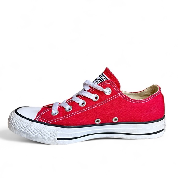 Converse All Star Chuck Taylor Low Red White Sneaker Shoes Womens Size US 6 - Picture 8 of 12